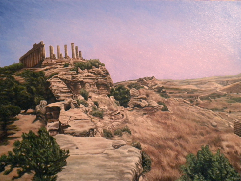 Ruins of  Akragas in Sicily. The modern city of Agrigento by Lamont W. Harvey, Wes Harvey
